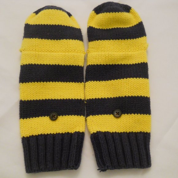 GAP Blue and Gold Fingerless Glove with Mitten Tip - Picture 2 of 4